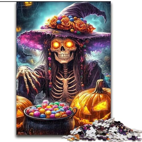 Puzzle mit 1000 Teilen für Erwachsene, Skelett-Zauberer-Puzzle, interaktives Familienspiel, Familienaktivitätsspiel, 50x75cm von KAEUVBAOP