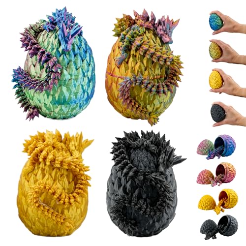 3D Drache im Ei – Drachenei mit Drache 7 cm Figur | 4er-Pack Große Eier | Multicolor schlüpfender Überraschungsdrache | Bewegliches Fantasy Spielzeug & Sammelfigur für Kinder 3D Drache im Ei – Drachenei mit Drache 7 cm Figur | 4er-Pack Große Eier | Multicolor schlüpfender Überraschungsdrache | Bewegliches Fantasy Spielzeug & Sammelfigur für Kinder von KAHAUS