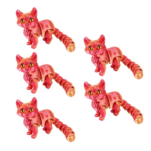 3 Abmessungen Gedruckte Katzen 3 Dimension Gedruckte Tiere Zappeln Spielzeug Für Stress Relief Desktop Pet Decors Statuen Realistische Haarlose Figuren von KAHDGSS