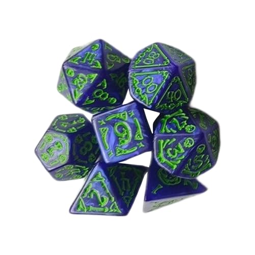 7pcs Unterschiedliche Anzahl Von Gesichts Acryl Desktop Spiel Requisiten Bildungsspielzeug Polyedrische Kinder Mehrseitige Digitale Würfel von KAHDGSS