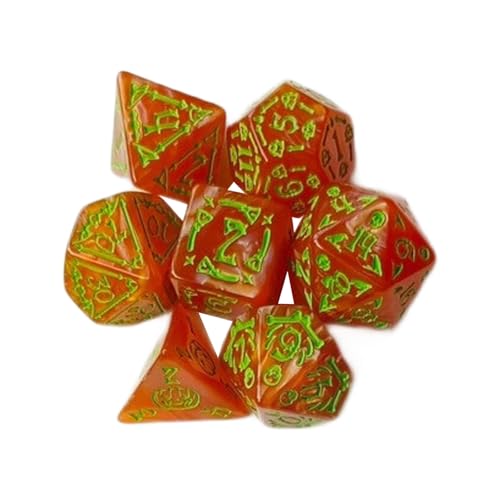 7pcs Unterschiedliche Anzahl Von Gesichts Acryl Desktop Spiel Requisiten Bildungsspielzeug Polyedrische Kinder Mehrseitige Digitale Würfel von KAHDGSS