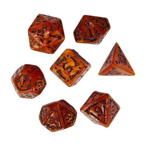 7pcs Unterschiedliche Anzahl Von Gesichts Acryl Desktop Spiel Requisiten Bildungsspielzeug Polyedrische Kinder Mehrseitige Digitale Würfel von KAHDGSS