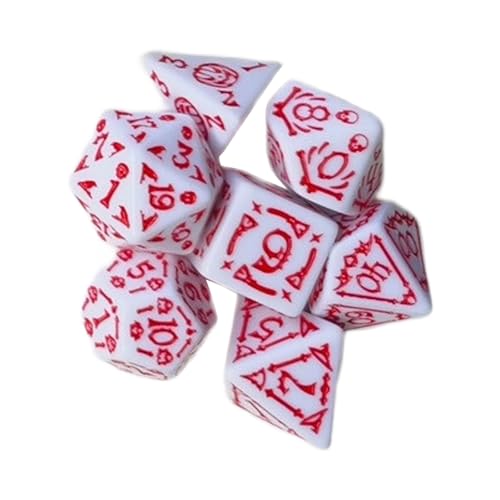 7pcs Unterschiedliche Anzahl Von Gesichts Acryl Desktop Spiel Requisiten Bildungsspielzeug Polyedrische Kinder Mehrseitige Digitale Würfel von KAHDGSS