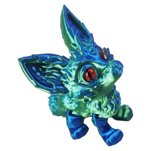KAHDGSS 3 Abmessungen Gedruckte Füchse Realistische Haarlose Figuren Statuen Artikulierte Zappelspielzeug Für Haustierliebhaber Flexible Gelenk Artikulierter Zappelspielzeug von KAHDGSS