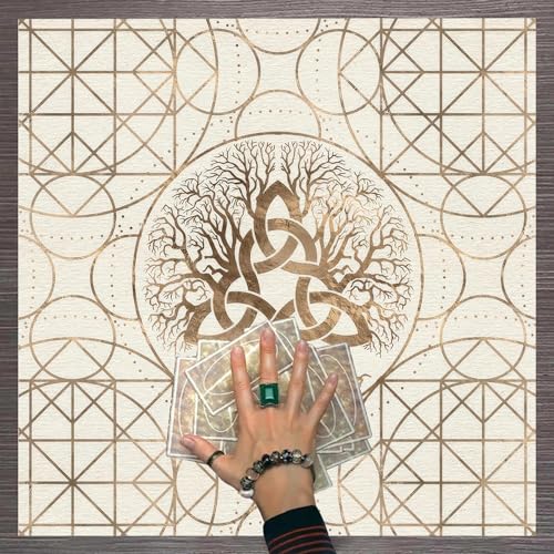 KAHDGSS 50x50/60x60/75x75cm Tarots Tischdecke Matte Tischtuch Brettspiel Oracles Kartenpolster Matte Brettspiel Tischtuch Für Gottesdargentarotskarte von KAHDGSS