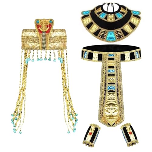 KAHDGSS Ägyptisches Kostüm Set Für Frauen Mann Halloween Halloween Kostümzubehör Für Die Schule Ägyptischer Cosplay Party KAHDGSS Ägyptisches Kostüm Set Für Frauen Mann Halloween Halloween Kostümzubehör Für Die Schule Ägyptischer Cosplay Party von KAHDGSS