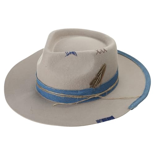 KAHDGSS Eleganter Fedoras Für Frauen Party Rollenspiel Kostüm Cowboy Hippieshat Bühnenaufführungen von KAHDGSS