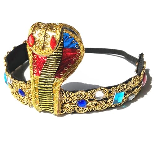 KAHDGSS Erwachsene Teenager Cosplay Ägyptische Stirnband Goldene Farbe Haare Hoop Live Broadcast Weihnachts Halloween Party Kopfbänder Für Frau Schlangeform Halloween Mit Schlangenform KAHDGSS Erwachsene Teenager Cosplay Ägyptische Stirnband Goldene Farbe Haare Hoop Live Broadcast Weihnachts Halloween Party Kopfbänder Für Frau Schlangeform Halloween Mit Schlangenform von KAHDGSS