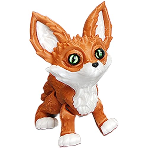 KAHDGSS Flexible Gelenke Artikulierte Füchse Zappeln Spielzeug Realistische Haarlose Figur 3 Dimension Gedruckte Foxs Home Decors Realistische Haarlose Figuren Statuen von KAHDGSS