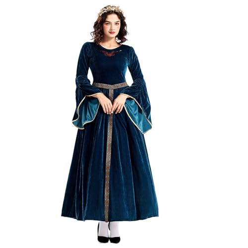 KAHDGSS Frauen Mittelalterlichem Kleid Mit Kopfbedeckungen Mittelalterlich Mittelalterlich Kostüm Für Frauen Halloween Masquerade von KAHDGSS