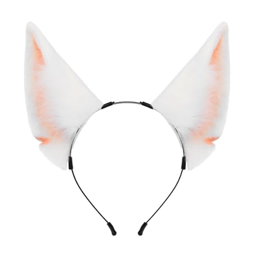 KAHDGSS Fuchs-Ohren-Haarreif, Schwanz, flauschige Katzenohren, Stirnband, Schwanz, Halloween, Cosplay, Party, Katzenkostüm, Zubehör für Kinder und Erwachsene KAHDGSS Fuchs-Ohren-Haarreif, Schwanz, flauschige Katzenohren, Stirnband, Schwanz, Halloween, Cosplay, Party, Katzenkostüm, Zubehör für Kinder und Erwachsene von KAHDGSS
