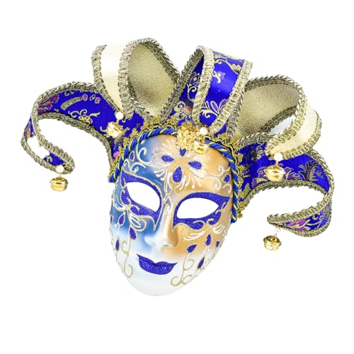 KAHDGSS Full Face Venezianer Jesters Maske Masquerade Handgemalte Cosplay Wanddekorative Kunstsammlung Geschenk Masquerade Maske KAHDGSS Full Face Venezianer Jesters Maske Masquerade Handgemalte Cosplay Wanddekorative Kunstsammlung Geschenk Masquerade Maske von KAHDGSS