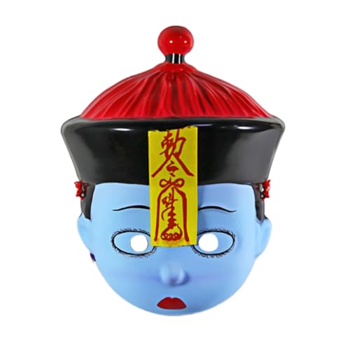 KAHDGSS Halloween Chinesische alte Leiche mit Charme Vollgesicht Lustige Party Halloween Kostüm Zubehör von KAHDGSS