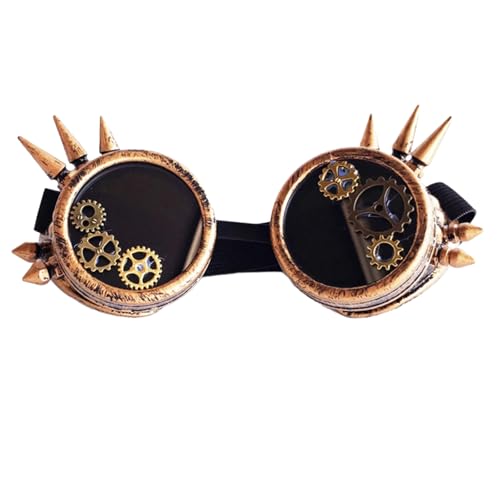 KAHDGSS Halloween Cosplay Brille Steampunks Brille Retro Steampunks Brille mit Nieten für Karneval Halloween Mottoparty von KAHDGSS