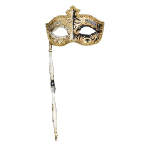 KAHDGSS Halloween Party Kostümmaske Karnivale Maske Mit Holding Stick Retro Musical Note Masquerade Mardi Gras Maske von KAHDGSS