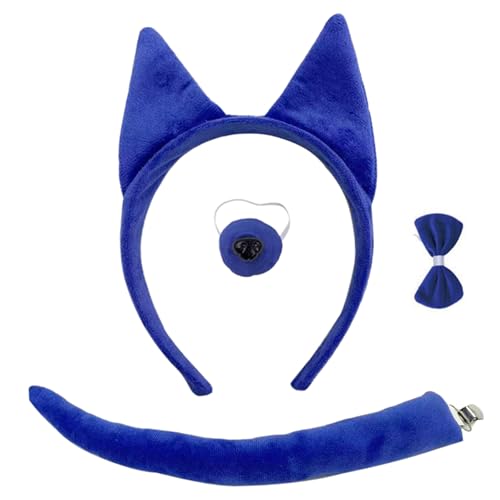 KAHDGSS Halloween-Tier-Kostüm-Set für Kinder, Katzen, Hunde, Esel, Outfit mit Stirnband, Nasenschwanz, Fliege, Rock, Strümpfe, Handschuhe KAHDGSS Halloween-Tier-Kostüm-Set für Kinder, Katzen, Hunde, Esel, Outfit mit Stirnband, Nasenschwanz, Fliege, Rock, Strümpfe, Handschuhe von KAHDGSS