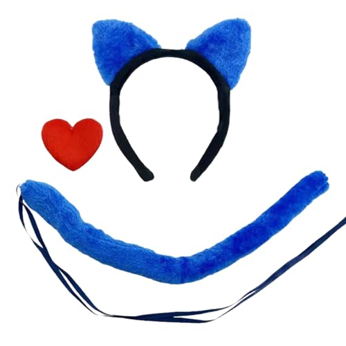 KAHDGSS Halloween-Tier-Kostüm-Set für Kinder, Katzen, Hunde, Esel, Outfit mit Stirnband, Nasenschwanz, Fliege, Rock, Strümpfe, Handschuhe KAHDGSS Halloween-Tier-Kostüm-Set für Kinder, Katzen, Hunde, Esel, Outfit mit Stirnband, Nasenschwanz, Fliege, Rock, Strümpfe, Handschuhe von KAHDGSS
