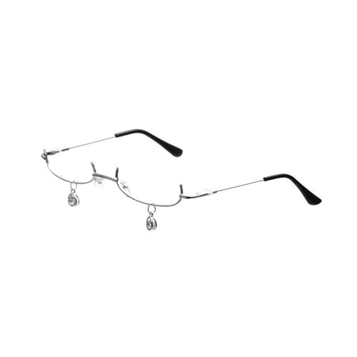 KAHDGSS Haltbarkeit Metallrahmenbrille Ohne Objektiv Einzigartige Festivalstile Brillen Für Raves And Carnivals Event KAHDGSS Haltbarkeit Metallrahmenbrille Ohne Objektiv Einzigartige Festivalstile Brillen Für Raves And Carnivals Event von KAHDGSS