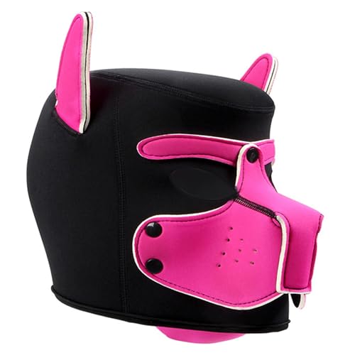 KAHDGSS Hundekopfmaske Für Erwachsene Halloween Hundekopfbedecker Atmungsaktive Hundefarbenmaske Halloween Kostümzubehör Für Frauen Mann von KAHDGSS