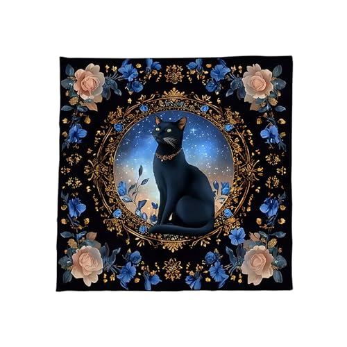 KAHDGSS Katzen Tarots Tischdecke Gotteskarten Tisch Tuch Tapisserie Astrologie Hexereien Deck Dekoration Tarot von KAHDGSS