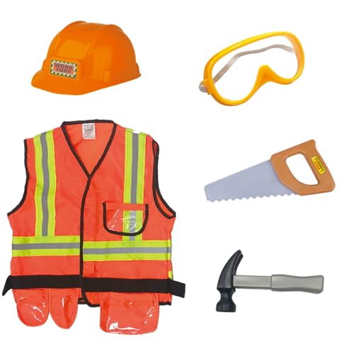KAHDGSS Kinder Rollenspiel Spielzeug Tool Halloween Fireman Kostüm Mit Spielzeugzubehör Kleinkinder Builder Worker Dress Up Outfits Tun Spiele Tool KAHDGSS Kinder Rollenspiel Spielzeug Tool Halloween Fireman Kostüm Mit Spielzeugzubehör Kleinkinder Builder Worker Dress Up Outfits Tun Spiele Tool von KAHDGSS