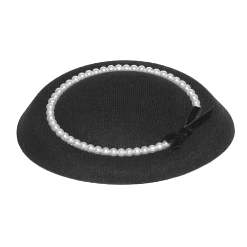KAHDGSS Lady Fascinator Hat Elagant Perlen Barrettes Clip Kopfschmuck Für Make Up Party Maskeraden Flapper Cosplay von KAHDGSS