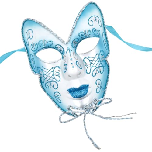 KAHDGSS Maskerade Full Face Halloween Gesicht Handgemalt Gesicht für Damen Herren Halloween Abschlussbälle Maskerade Partys von KAHDGSS
