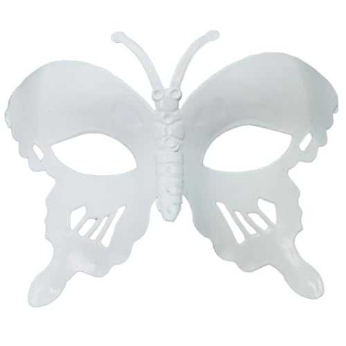 KAHDGSS Maskerade Halloween Cosplay Weiß Halbgesicht Karneval Party Schmetterling für Abschlussbälle von KAHDGSS