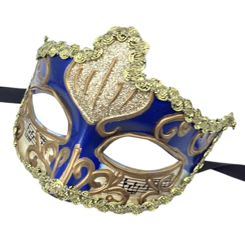 KAHDGSS Maskerade Maske Handgemalte Augenmaske Halloween Cosplay Maske Halbe Gesichtsmaske Für Männer Frauen Maskerade Halloween Dress Up von KAHDGSS