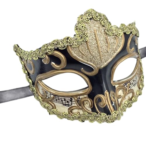 KAHDGSS Maskerade handbemaltes Auge, Halloween, Cosplay, halbes Gesicht für Männer und Frauen, Maskerade, Halloween KAHDGSS Maskerade handbemaltes Auge, Halloween, Cosplay, halbes Gesicht für Männer und Frauen, Maskerade, Halloween von KAHDGSS