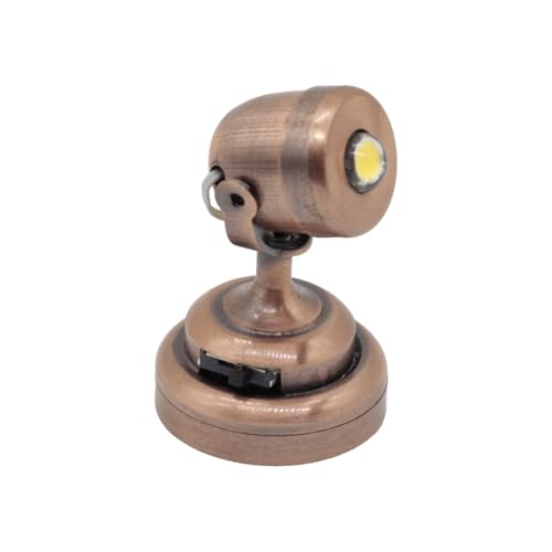 KAHDGSS Miniatur Spotlamp Von 1/12 Skala Für Puppenhäuser Mit LED Batterielicht Und Metallkörper Scheinwerfern Für Wohnzimmer Mit Puppenhäusern Miniaturlampe von KAHDGSS