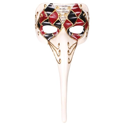 KAHDGSS Nase Full Face Party Maske Halloween Cosplay Venice Maskerade Für Frauen Und Mann Langes Nase Full Face Venedig Halloween Masquerade von KAHDGSS