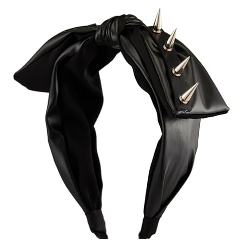 KAHDGSS Niethaargeräte Dunkle Halloween Kostüm Kopfbedeckung Ein Verstellbares Pu Punk Stirnband Mit Stachelfieten KAHDGSS Niethaargeräte Dunkle Halloween Kostüm Kopfbedeckung Ein Verstellbares Pu Punk Stirnband Mit Stachelfieten von KAHDGSS
