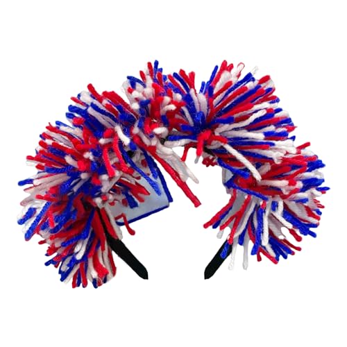 KAHDGSS Patriotischer Haarreif für US-Nationalfeiertag, Familientreffen, Haarband, Pompons, Haarband, Kostüm, Haardekoration, Wahl-Kopfschmuck KAHDGSS Patriotischer Haarreif für US-Nationalfeiertag, Familientreffen, Haarband, Pompons, Haarband, Kostüm, Haardekoration, Wahl-Kopfschmuck von KAHDGSS