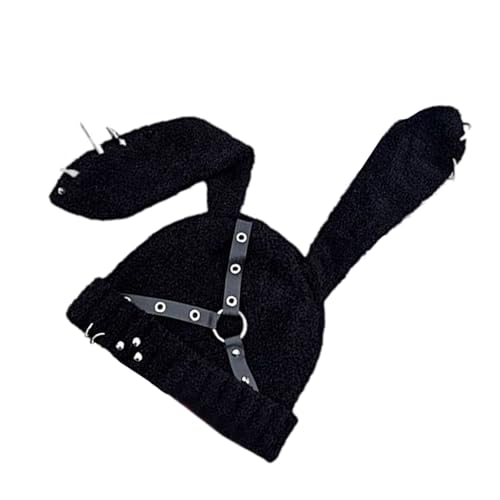 KAHDGSS Punk 2000er Totenkopf-Hut, weiche randlose Kappen, lustige Hasenohren, Hut für heiße Mädchen, Frauen, Kopfschmuck, Mode, Cosplay, Zubehör, Anime-Hut KAHDGSS Punk 2000er Totenkopf-Hut, weiche randlose Kappen, lustige Hasenohren, Hut für heiße Mädchen, Frauen, Kopfschmuck, Mode, Cosplay, Zubehör, Anime-Hut von KAHDGSS