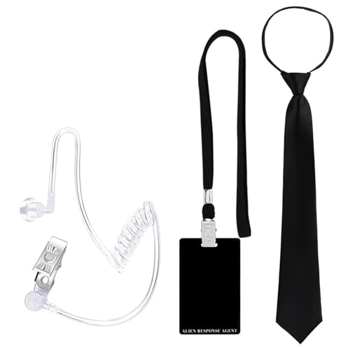 KAHDGSS Secret Agent Outfit Accessoires Mit Schwarzen Brillen Ohrhörern Und Halskrawatten Halloween Secret Agent Kostüm Für Erwachsene Kinder KAHDGSS Secret Agent Outfit Accessoires Mit Schwarzen Brillen Ohrhörern Und Halskrawatten Halloween Secret Agent Kostüm Für Erwachsene Kinder von KAHDGSS