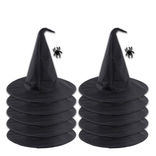 KAHDGSS Spinnen Charm Hexenhut Halloween Kostüm Zubehör für Halloween Party Spinnen Kopfbedeckung für Maskerade von KAHDGSS