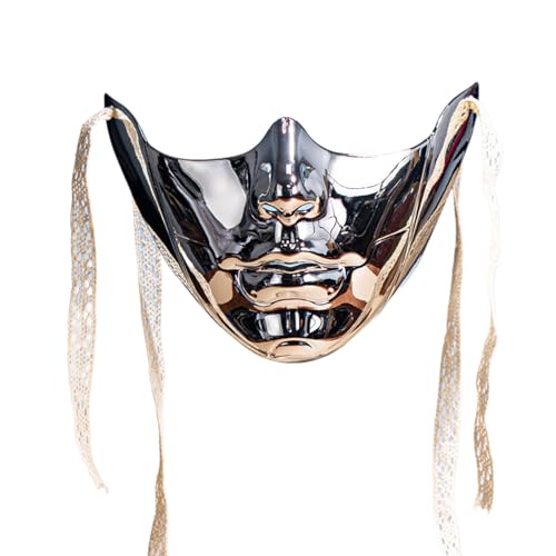 KAHDGSS Uni Maskerade Beauty Cosplay Mechanisches halbes Gesicht für Karneval Halloween Dress Up Party von KAHDGSS
