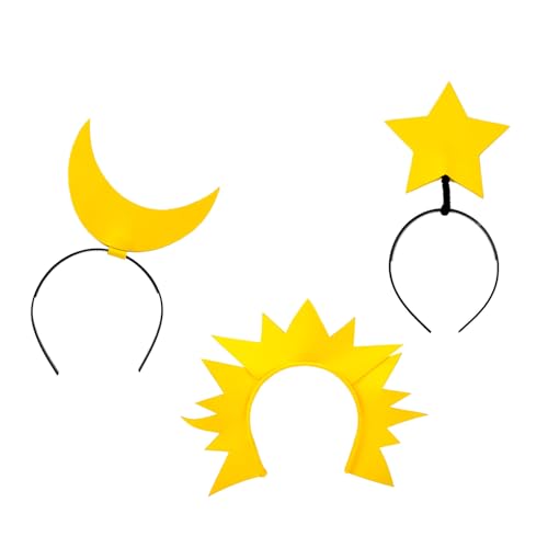 KAHDGSS Verstellbares Lustiges Sonnenstadband Weiches Haar Accessoire Für Halloween School Play Maskerades Requisiten Sternhaarbänder von KAHDGSS