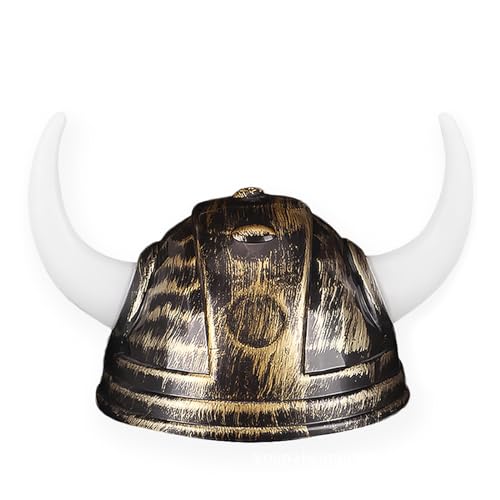 Plastikmedievals Krieger Helm Mit Horn Rollenspiele Partys Kostümzubehör Drama Spiel Halloween Requisiten Medievals Warrior Hat Vikingthemed Requisiten von KAHDGSS