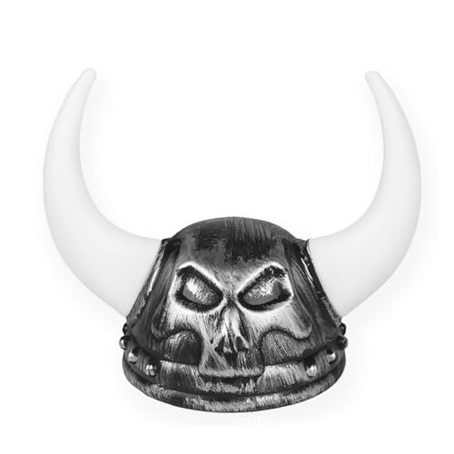 Plastikmedievals Krieger Helm Mit Horn Rollenspiele Partys Kostümzubehör Drama Spiel Halloween Requisiten Medievals Warrior Hat Vikingthemed Requisiten von KAHDGSS