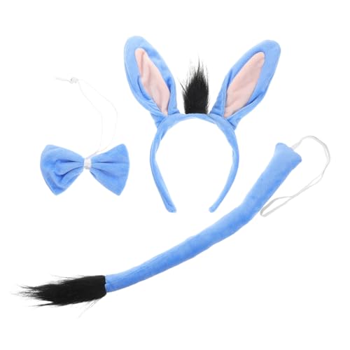KAILIKETIY 1 Satz Eselkostüm Zubehör mit Eselohren Haarreif und Fliege für Halloween Cosplay Tierkostüm und Festlichkeiten KAILIKETIY 1 Satz Eselkostüm Zubehör mit Eselohren Haarreif und Fliege für Halloween Cosplay Tierkostüm und Festlichkeiten von KAILIKETIY