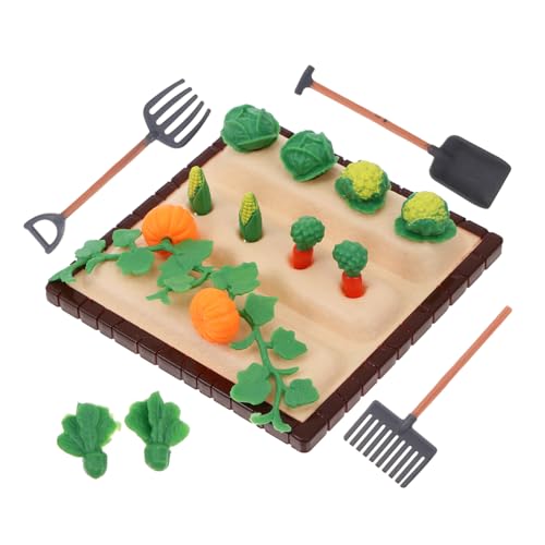 KAILIKETIY 1 Satz Farm-Tool-Modell Klein Gemüsespielzeug Vom Bauernhof Winzig Miniatur-gemüsegarten Szenenmodell Puppenstubengemüse Miniatur-spielzeuggemüse Feld Werkzeug Mini-rechen Plastik von KAILIKETIY