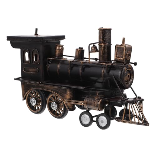 KAILIKETIY 1 Stück Modell Lokomotive Modellzug Lokomotivdekoration Modell Dampflokomotive Zugverzierung Desktop-Lok-Skulptur Vintage-Zug- Modellverzierung Legierung von KAILIKETIY