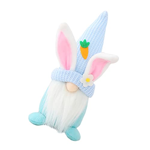 KAILIKETIY 1 Stück gesichtslose Kaninchenverzierung Puppe Ornament mit Gnom Wichteldekorationen für zu Hause Zwerge Plüsch Miniatur elf Dekorationen Stoff Blue KAILIKETIY 1 Stück gesichtslose Kaninchenverzierung Puppe Ornament mit Gnom Wichteldekorationen für zu Hause Zwerge Plüsch Miniatur elf Dekorationen Stoff Blue von KAILIKETIY
