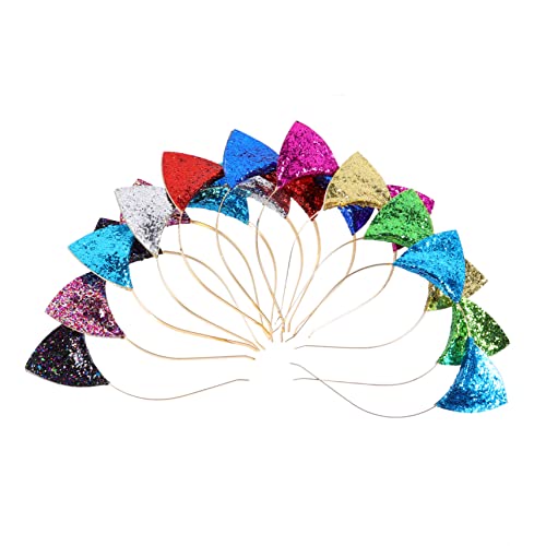 KAILIKETIY 10Stücke Teiliges Katzenohren Haarreifen mit Glitzer für Party und Kostüme Modisches Stirnband Zubehör für Karneval Halloween und Festivals KAILIKETIY 10Stücke Teiliges Katzenohren Haarreifen mit Glitzer für Party und Kostüme Modisches Stirnband Zubehör für Karneval Halloween und Festivals von KAILIKETIY