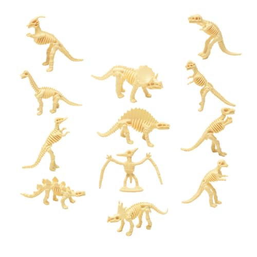 KAILIKETIY 12 Stück Teiliges Dinosaurier Skelett Spielset für Realistische Dinos Modelle Pädagogisches Bauspielzeug Fördert Kreativität und Vorstellungskraft Vielseitig als Dekoration von KAILIKETIY