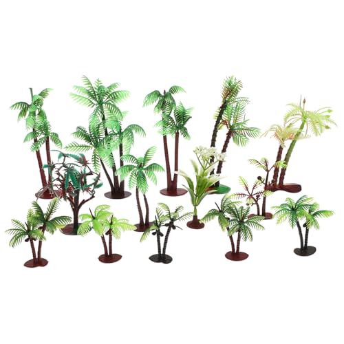 KAILIKETIY 14pcs Coconut Baum Modell Realistische Miniatur Anlage Modell Ornament Für Landschaft Gartenarbeit Kunst von KAILIKETIY