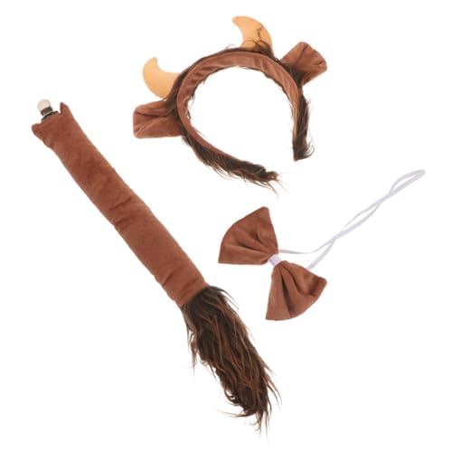 KAILIKETIY 1Satz Kuhhörner Stirnband für Cosplay Tierkostüm Fliege für Erwachsene Feste und Partys Fantasievolles für Outfits von KAILIKETIY