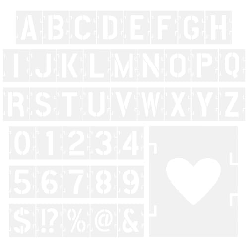 KAILIKETIY 1Satz Wiederverwendbare Buchstaben und Zahlen Schablonen Pet Schablonen für Wandmalerei Sprühfarbe Große Buchstaben Vorlagen Kreative Designs für Handwerksprojekte Teilig KAILIKETIY 1Satz Wiederverwendbare Buchstaben und Zahlen Schablonen Pet Schablonen für Wandmalerei Sprühfarbe Große Buchstaben Vorlagen Kreative Designs für Handwerksprojekte Teilig von KAILIKETIY
